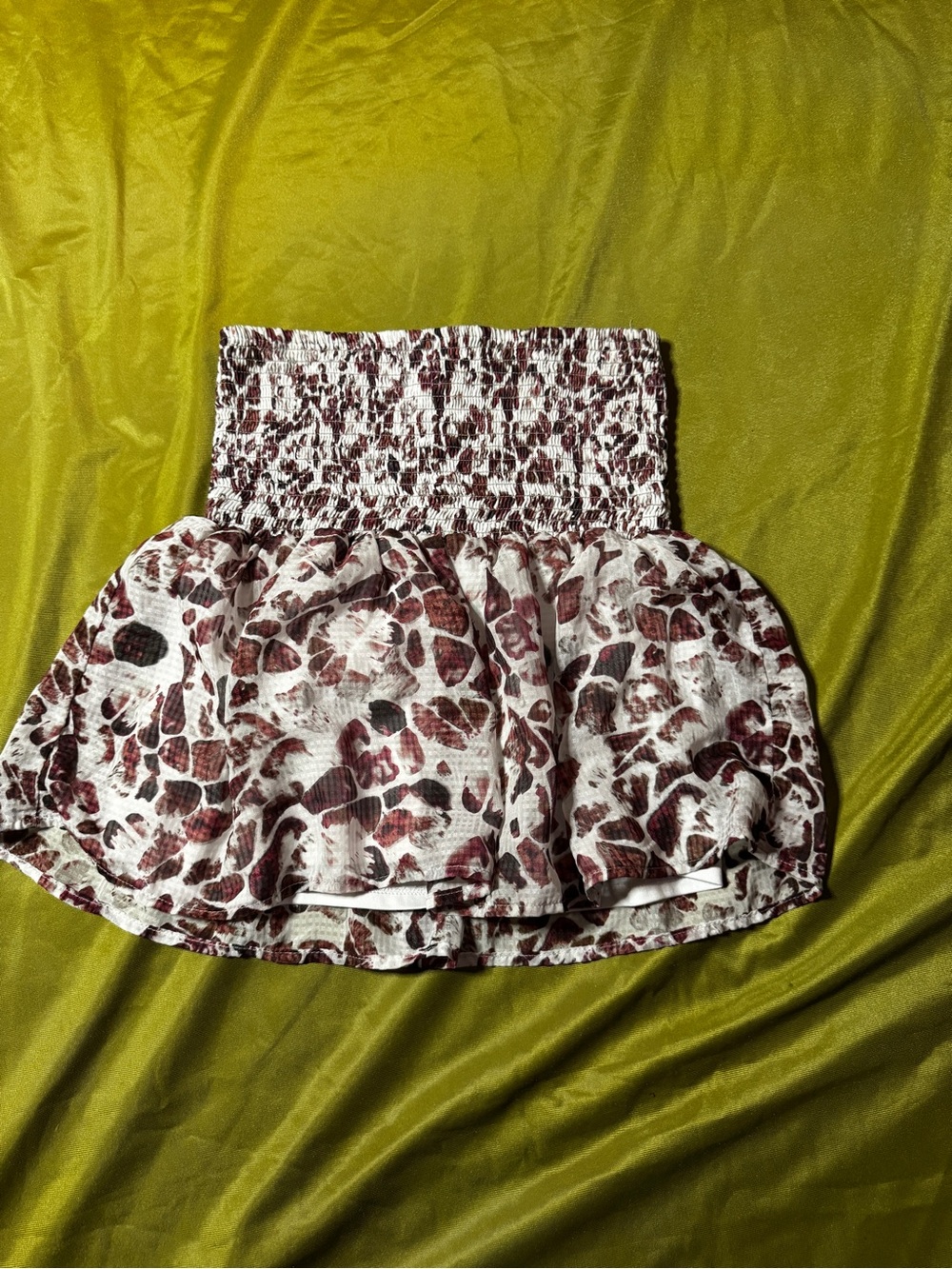 Rushed Peplum Tube Top